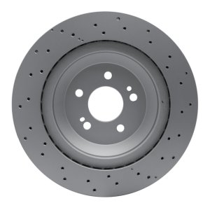 Mercedes-Benz S560 Brake Rotor (1) - Rear - R1 Concepts - GeoSPEC Coated Rotor - Drilled - `14-`21